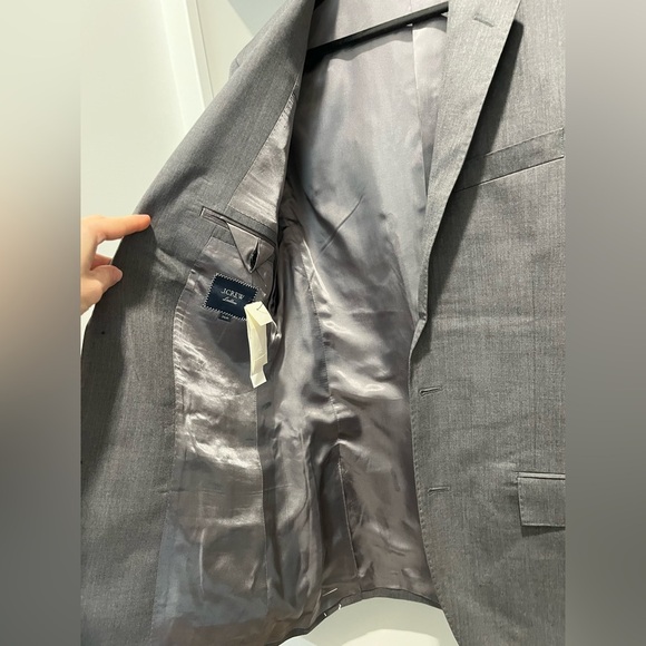 J. Crew Ludlow Slim-fit Suit Jacket Double Vent Loro Piana Wool Charcoal 36R NEW - Picture 10 of 15